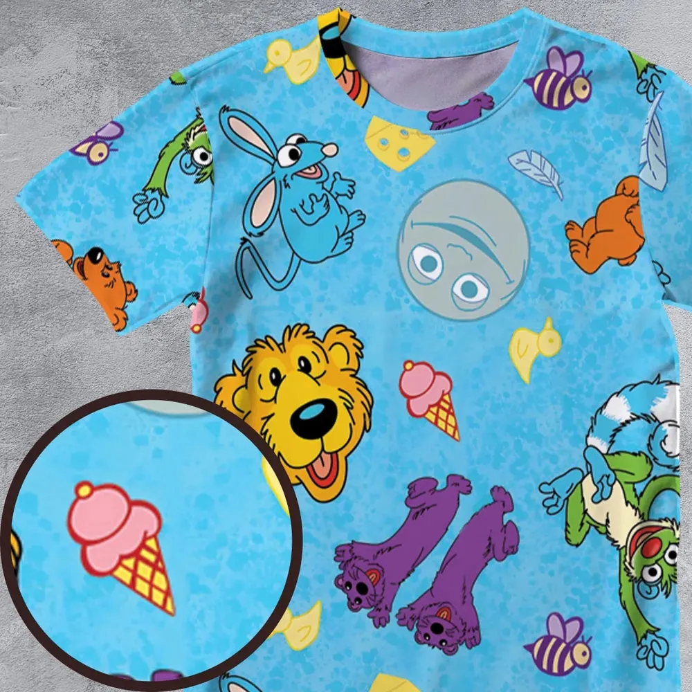 Bear in the Big Blue House All-Over Print Unisex T-Shirt - 4