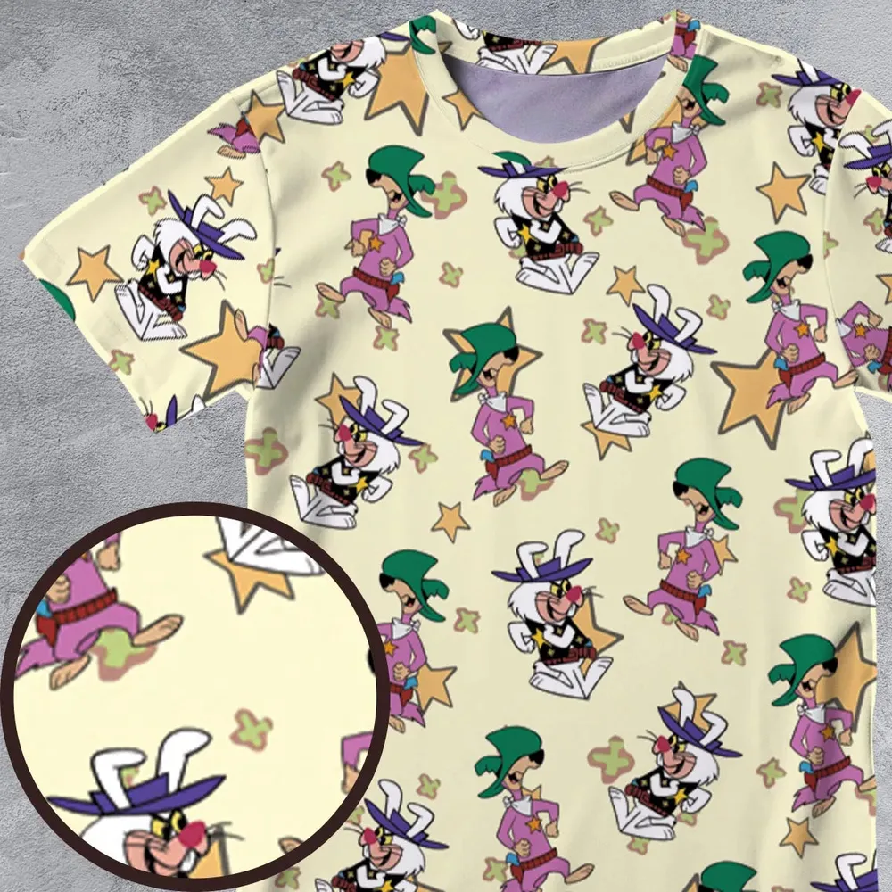 Ricochet Rabbit And Droop-A-Long All-Over Print Unisex T-Shirt - 4