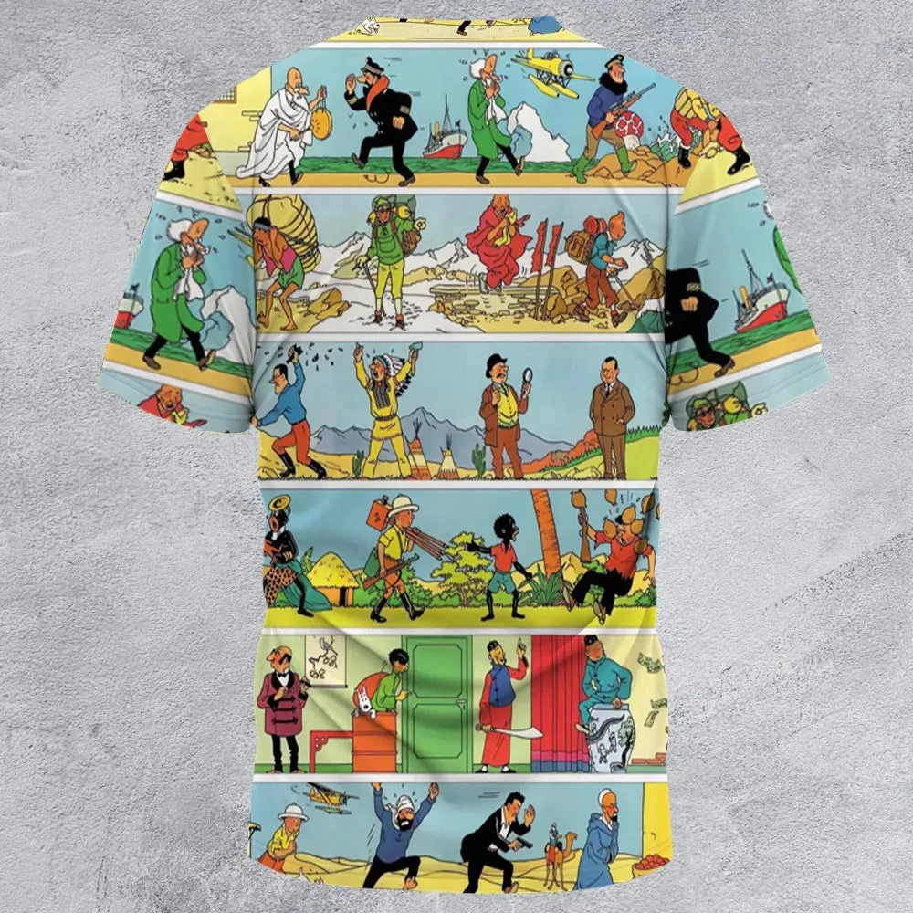The Story Of Tintin All-Over Print Unisex T-Shirt - 2