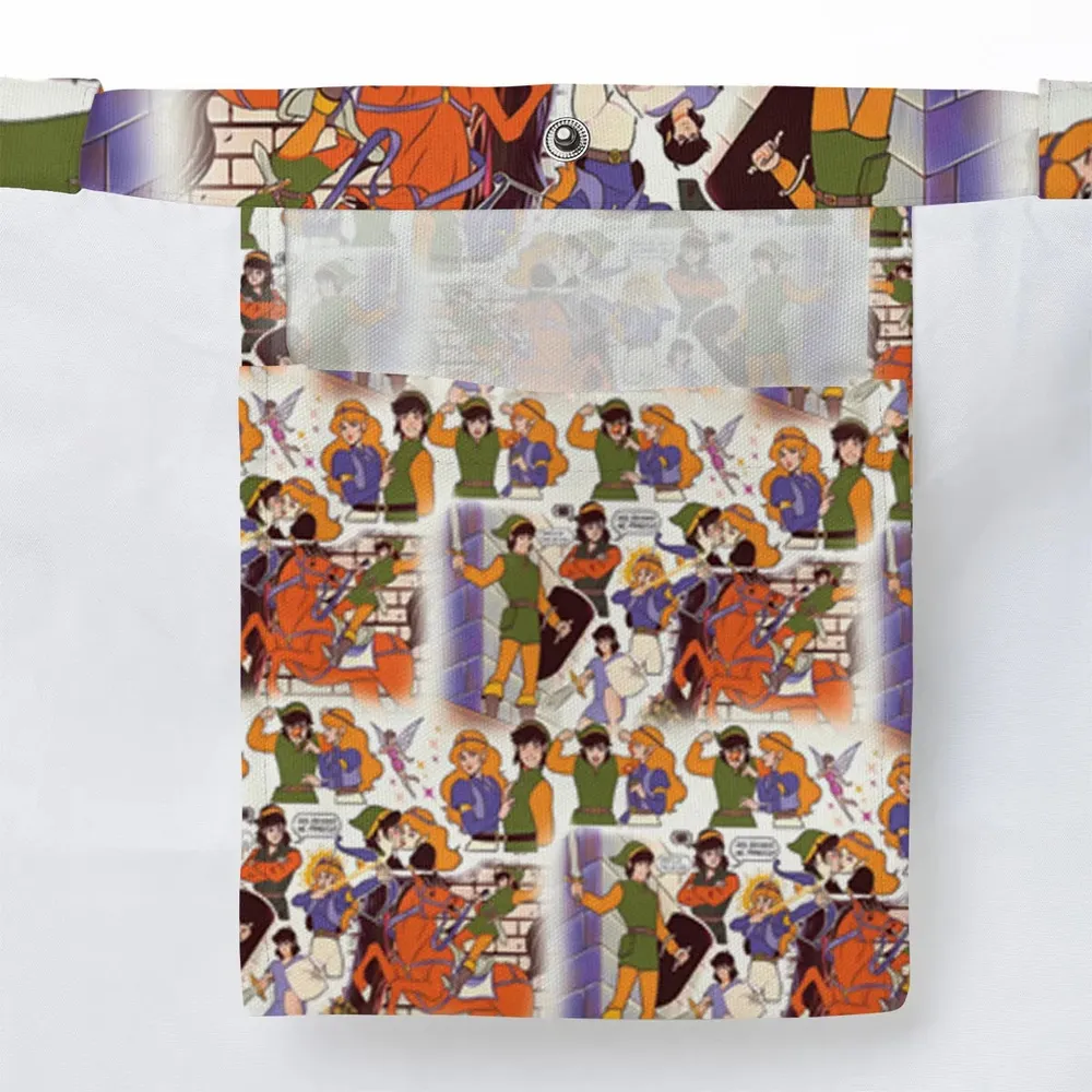 Link And Princess Zelda The Legend Of Zelda Animated Large Tote Bag - 3