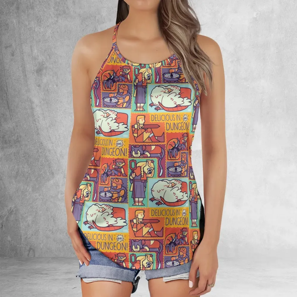 Delicious In Dungeon Criss Cross Tank Top - 2