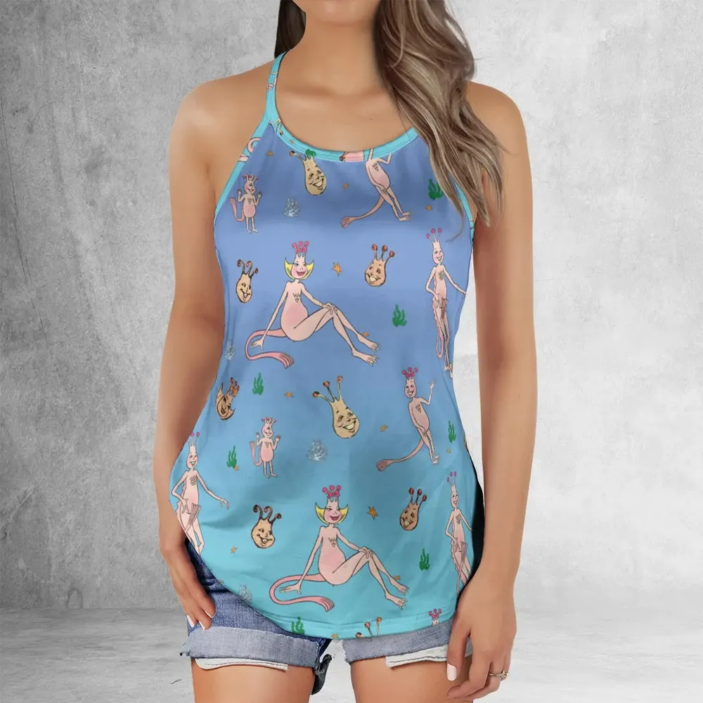 Who You Callin' One-eyed Shrimp Sea-Monkeys Criss Cross Tank Top - 2