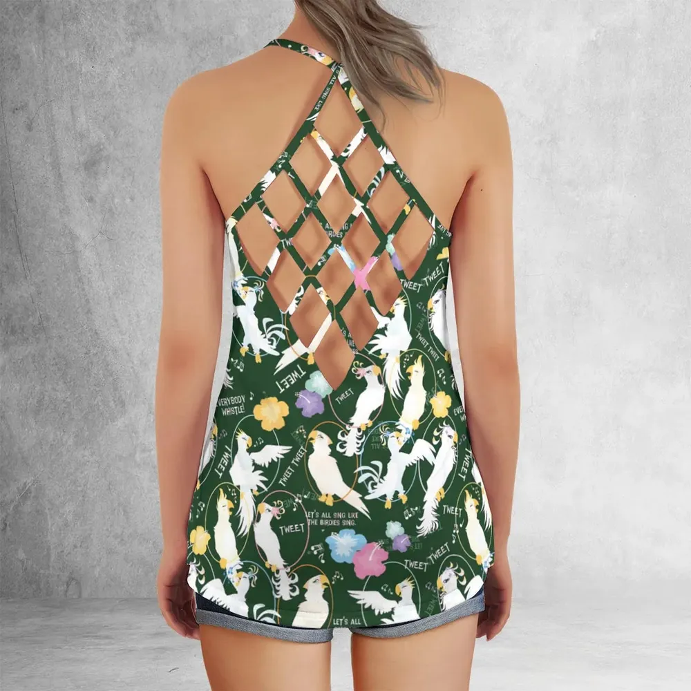 Tiki Room Showgirls Criss Cross Tank Top - 3