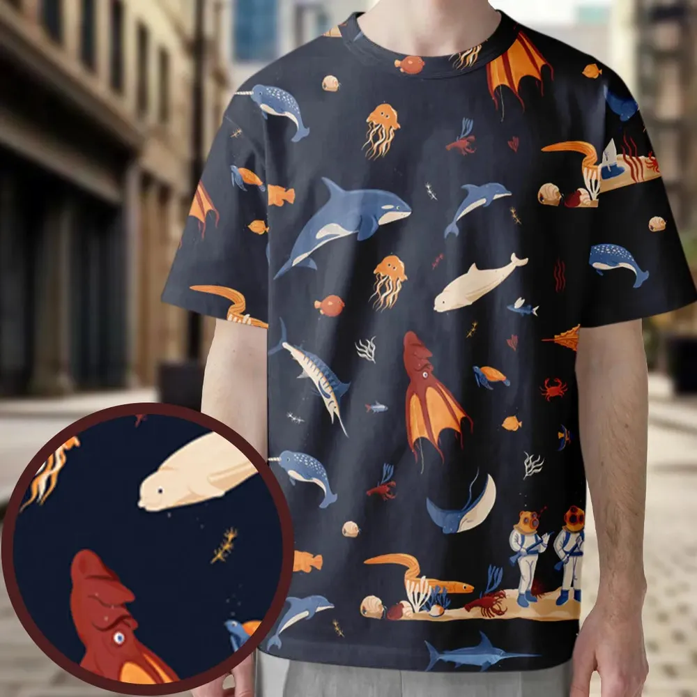 Around The Word Under The Sea All-Over Print Unisex T-Shirt - 3