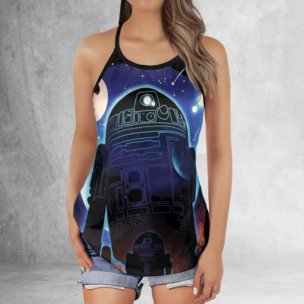 Droid Night Star Wars Criss Cross Tank Top - 2