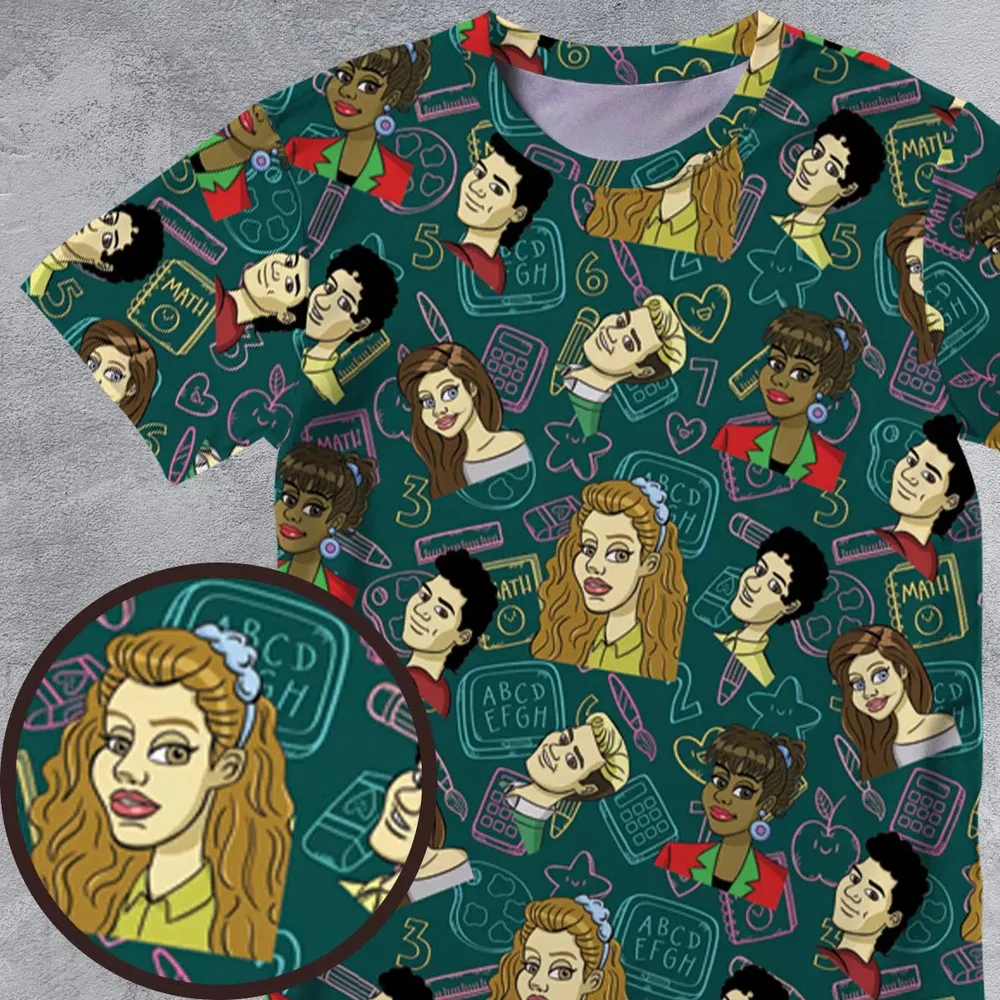 Class of 93' Saved By The Bell All-Over Print Unisex T-Shirt - 4