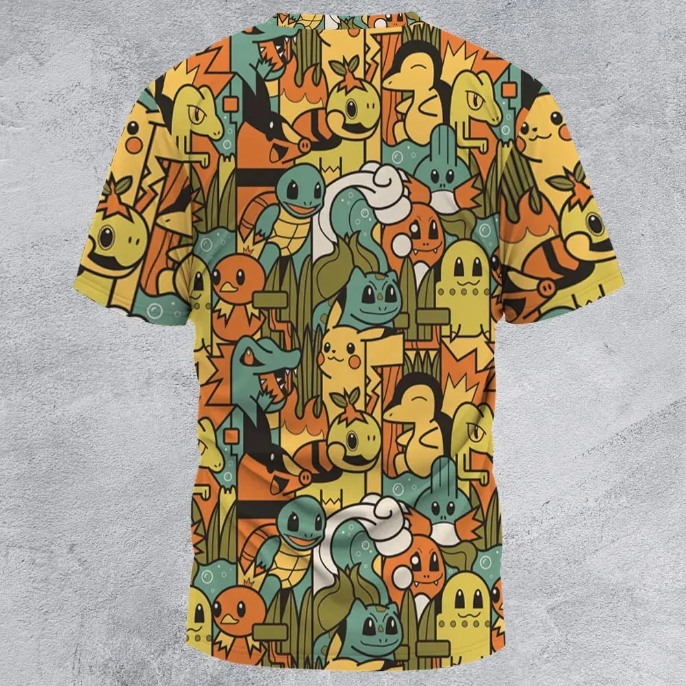 Power Starter Colors Pokemon All-Over Print Unisex T-Shirt - 2