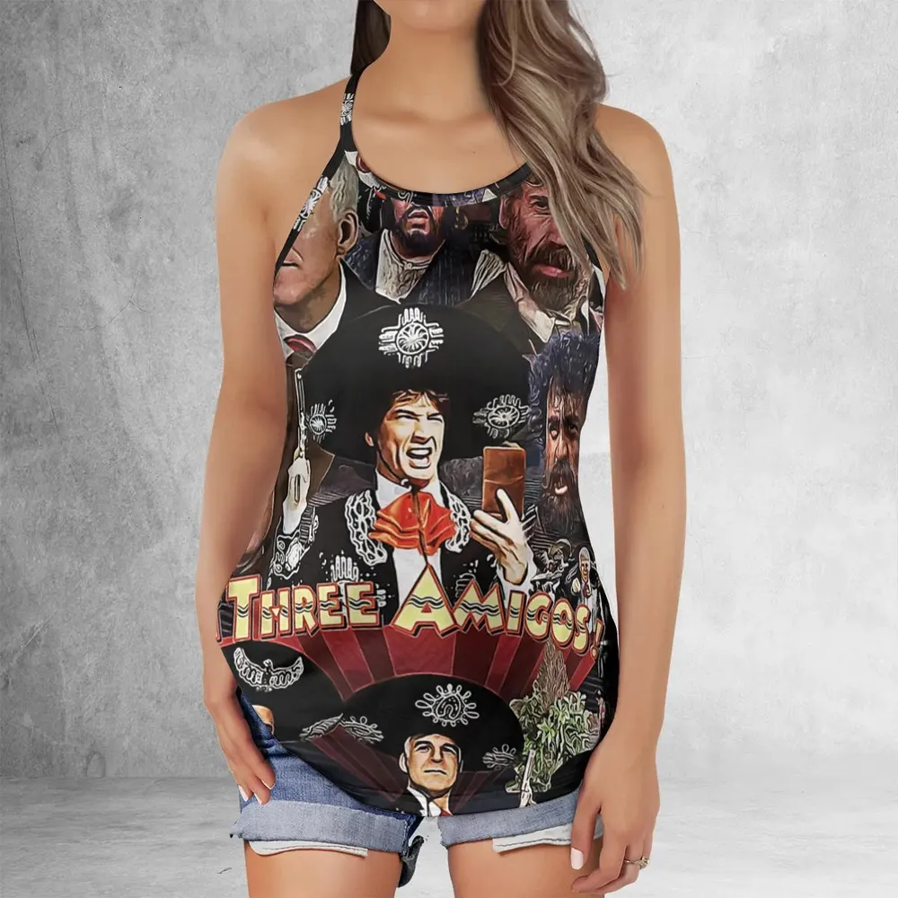 Three Amigos and the Infamous El Guapo Criss Cross Tank Top - 2