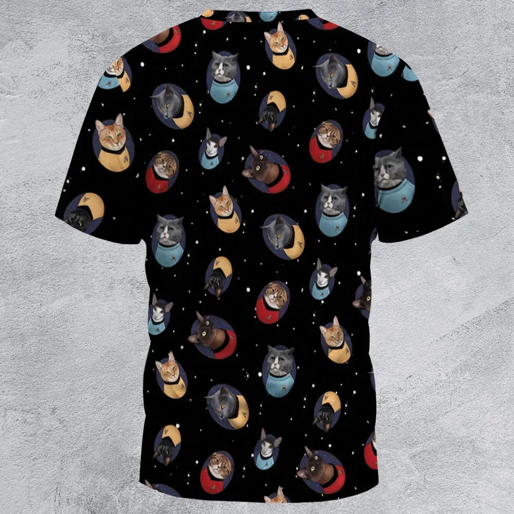 Live Long and Paws-purr Star Trek All-Over Print Unisex T-Shirt - 2
