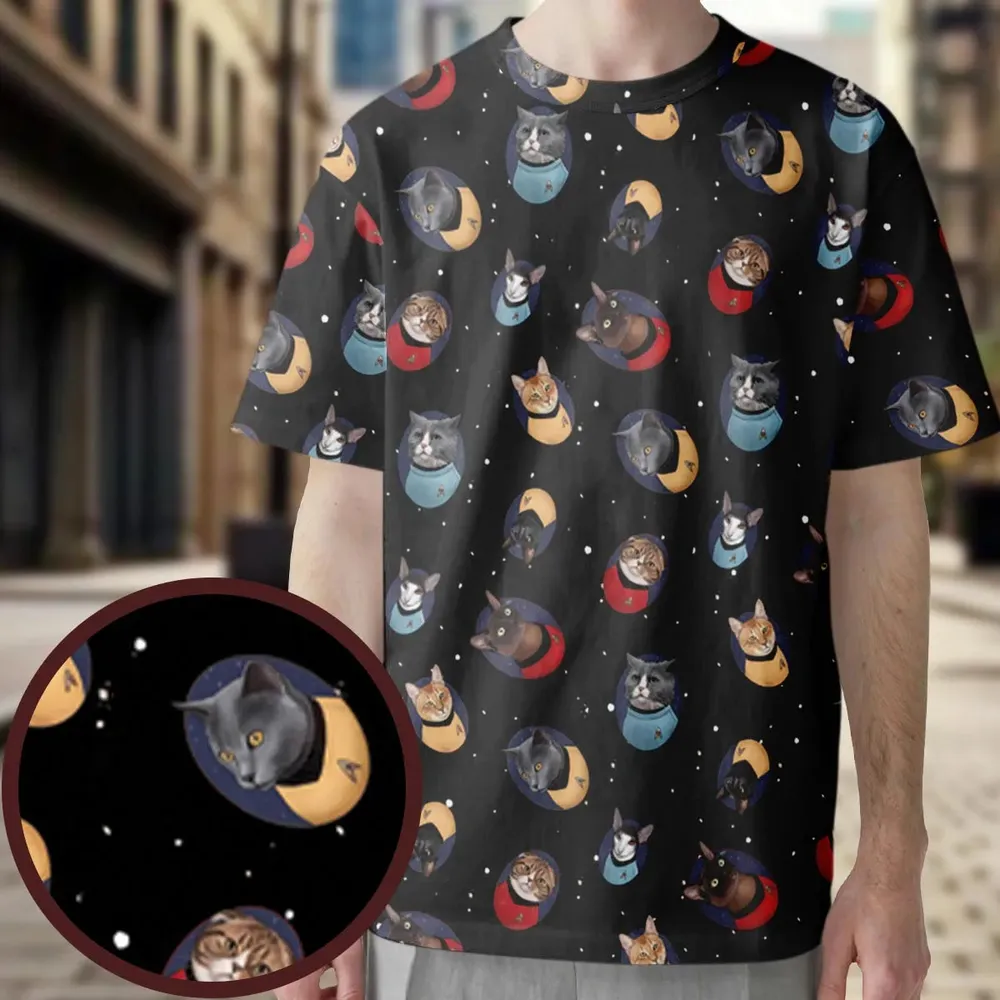 Live Long and Paws-purr Star Trek All-Over Print Unisex T-Shirt - 3