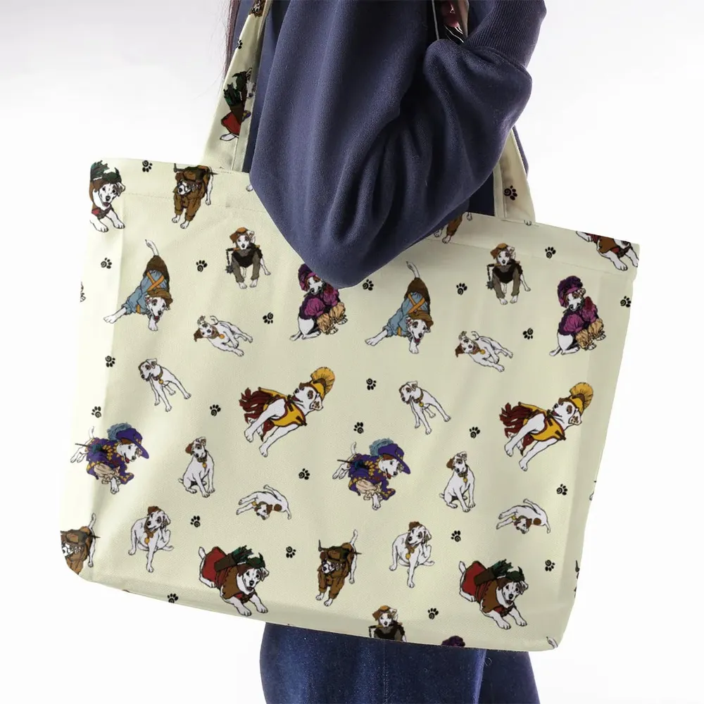 Various Wishbone Characters Large Tote Bag - 2