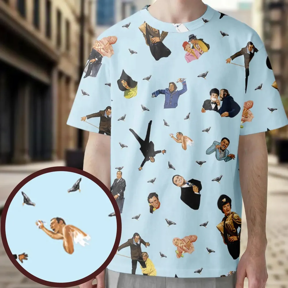 High Anxiety Characters All-Over Print Unisex T-Shirt - 3