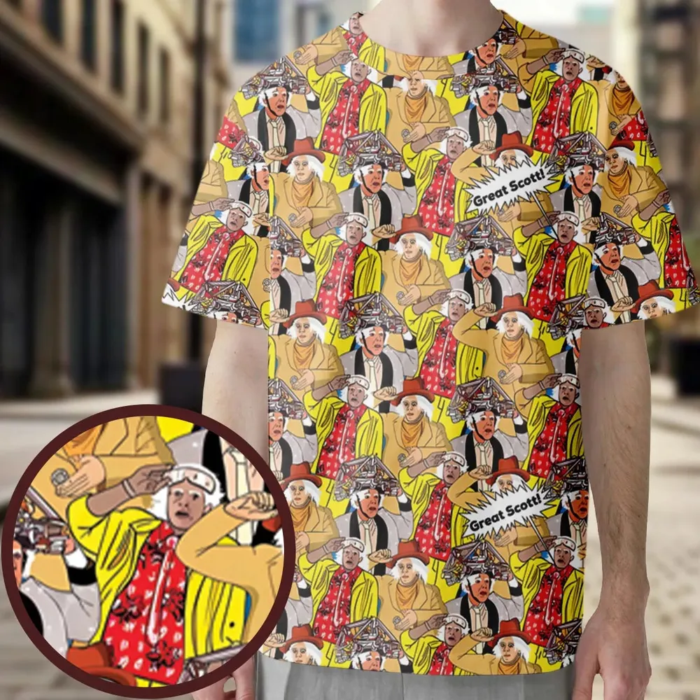 Great Scott Back to the Future All-Over Print Unisex T-Shirt - 3