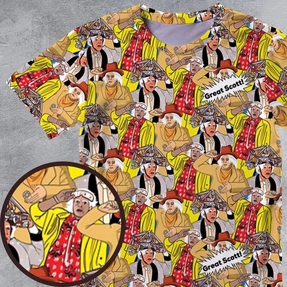 Great Scott Back to the Future All-Over Print Unisex T-Shirt - 4