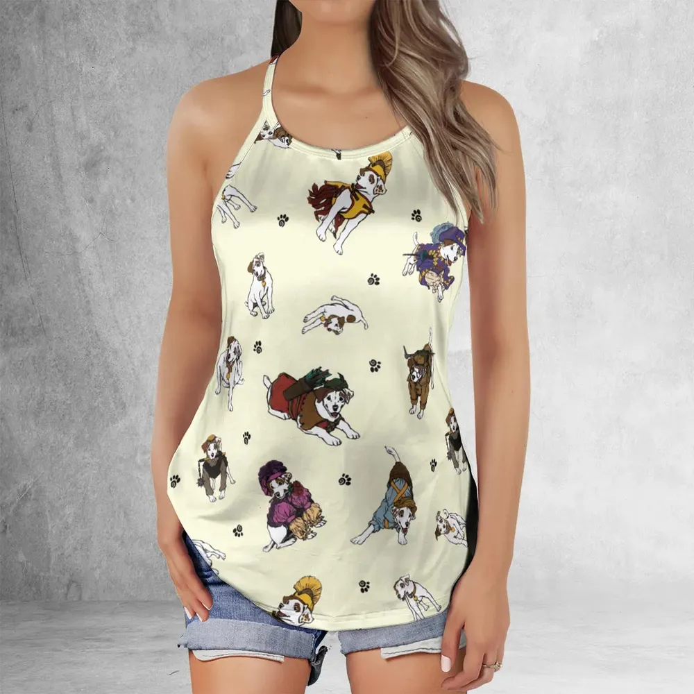 Various Wishbone Characters Criss Cross Tank Top - 2