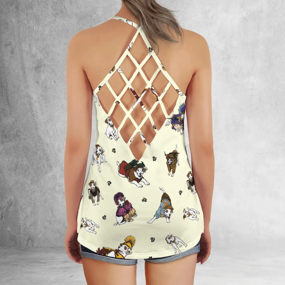 Various Wishbone Characters Criss Cross Tank Top - 3