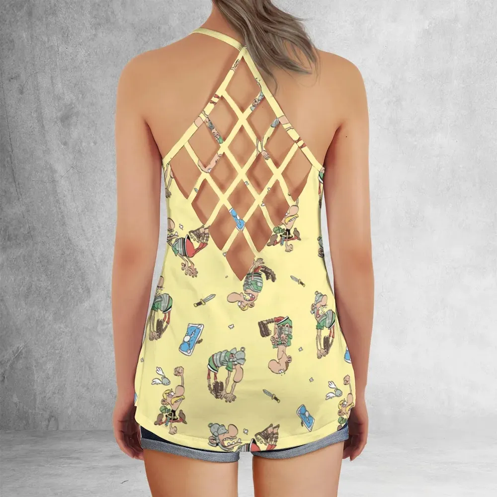 Gaulish Goodness Asterix Criss Cross Tank Top - 3