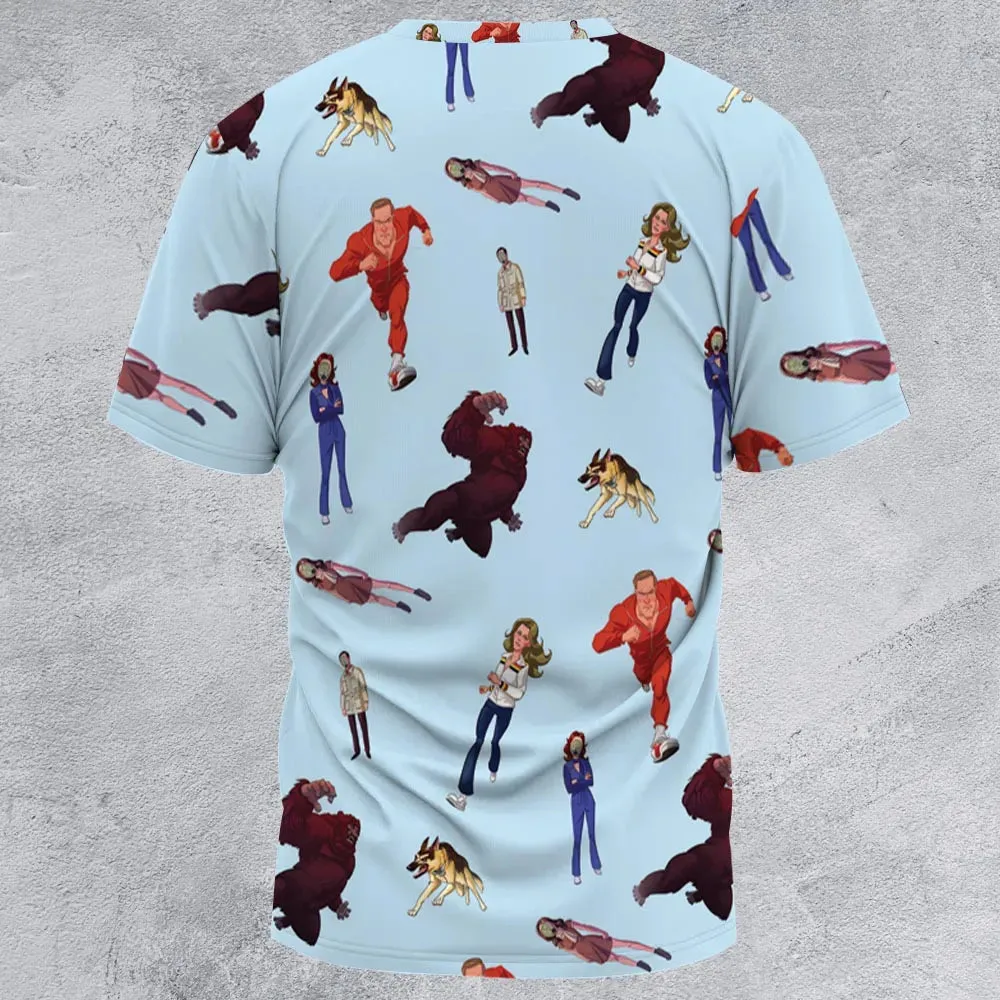 The Six Million Dollar Man and the Bionic Woman All-Over Print Unisex T-Shirt - 2