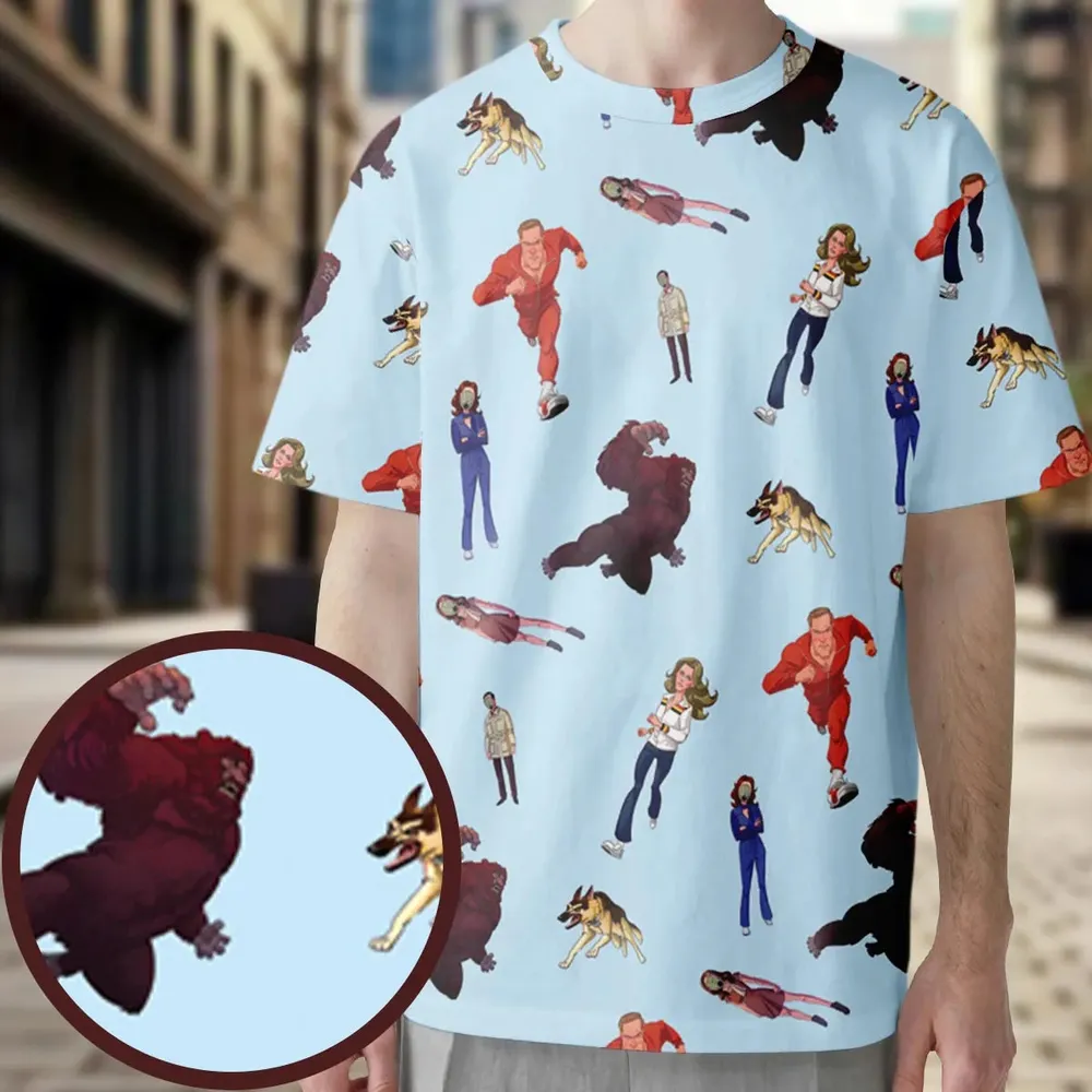 The Six Million Dollar Man and the Bionic Woman All-Over Print Unisex T-Shirt - 3