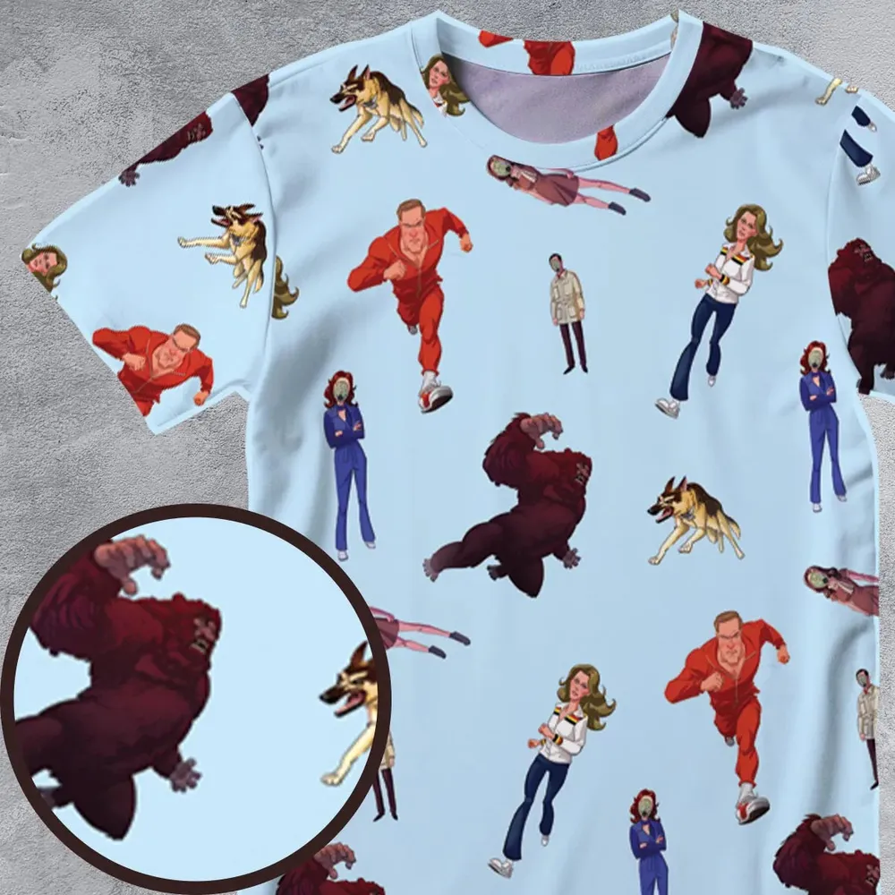 The Six Million Dollar Man and the Bionic Woman All-Over Print Unisex T-Shirt - 4