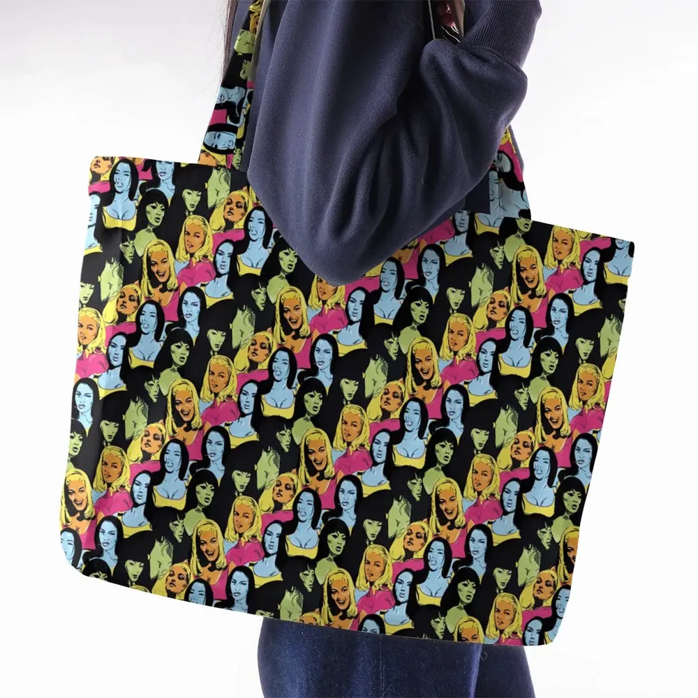 Retro Superwomen Belted Buckled and Booted Large Tote Bag - 2