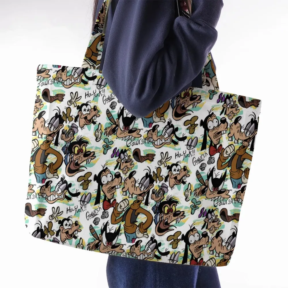 Many Faces Of Goofy Large Tote Bag - 2