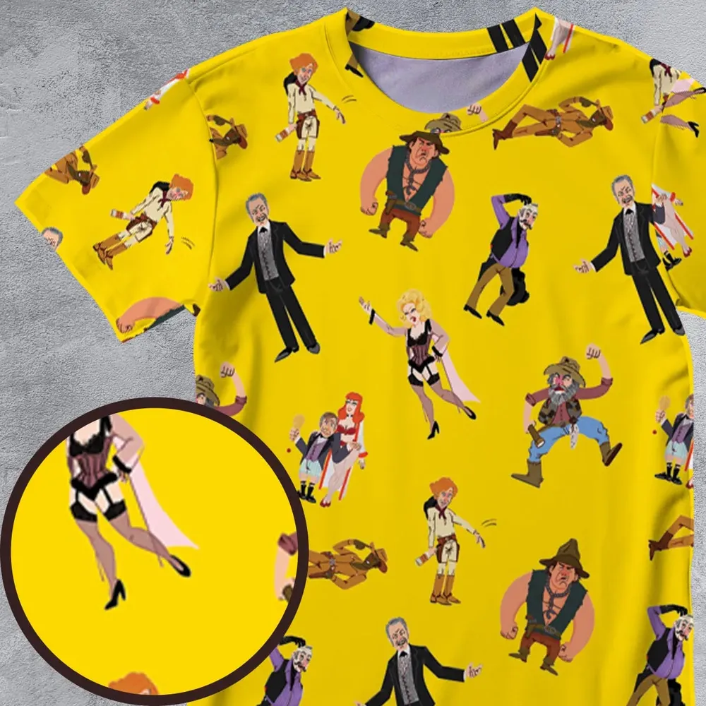 Blazing Saddles Characters All-Over Print Unisex T-Shirt - 4
