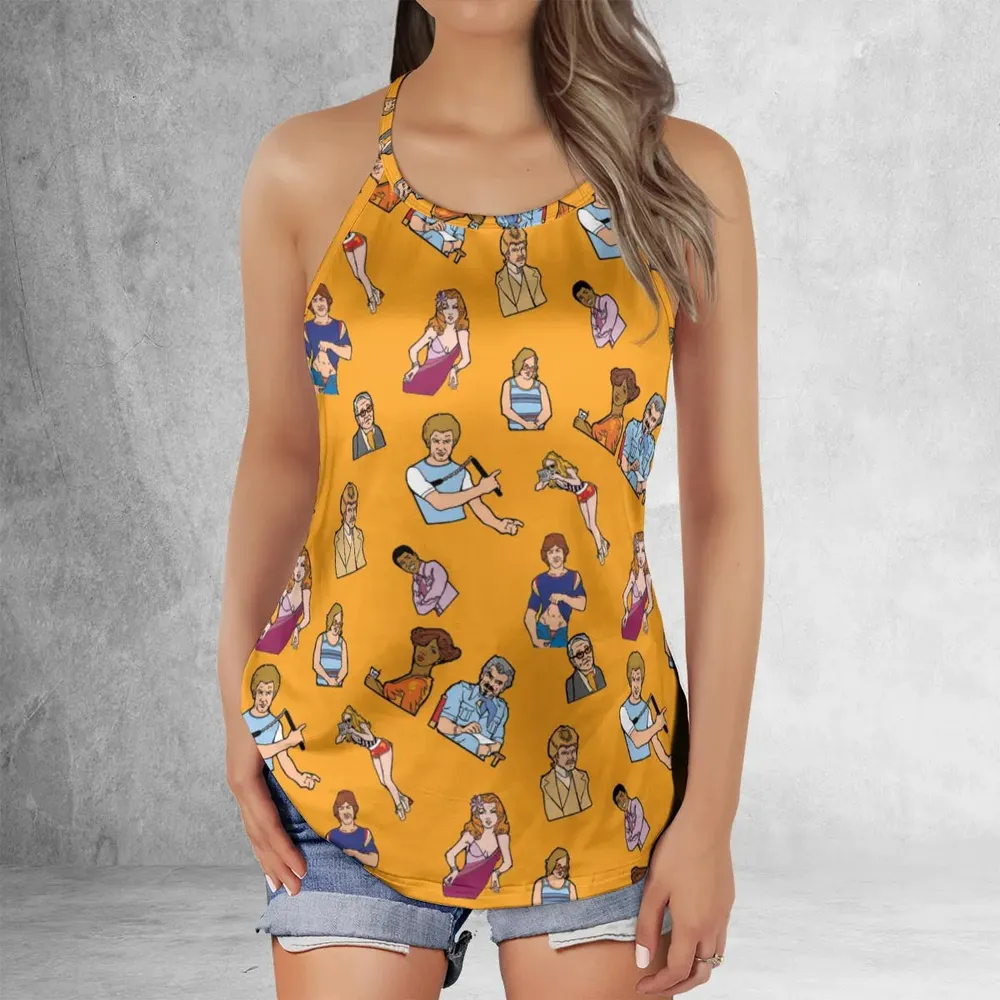 Summer Party Boogie Nights Characters Criss Cross Tank Top - 2