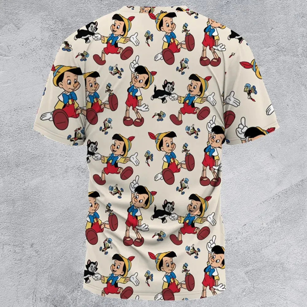 Whimsy Wear Pinocchio All-Over Print Unisex T-Shirt - 2