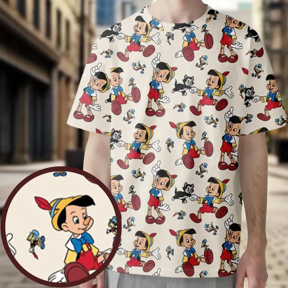 Whimsy Wear Pinocchio All-Over Print Unisex T-Shirt - 3