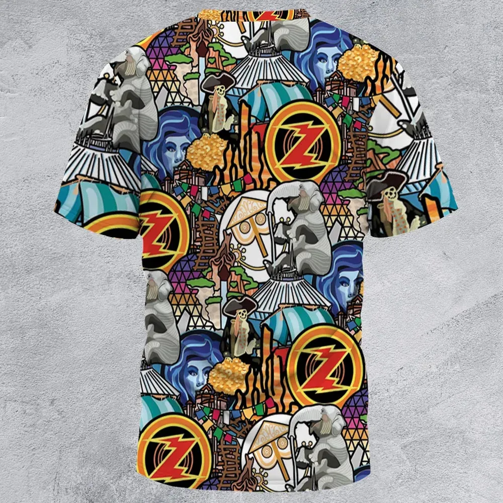 Ride Icon Collage All-Over Print Unisex T-Shirt - 2