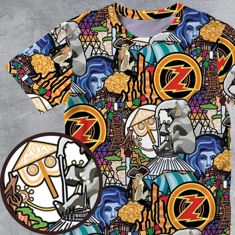 Ride Icon Collage All-Over Print Unisex T-Shirt - 4