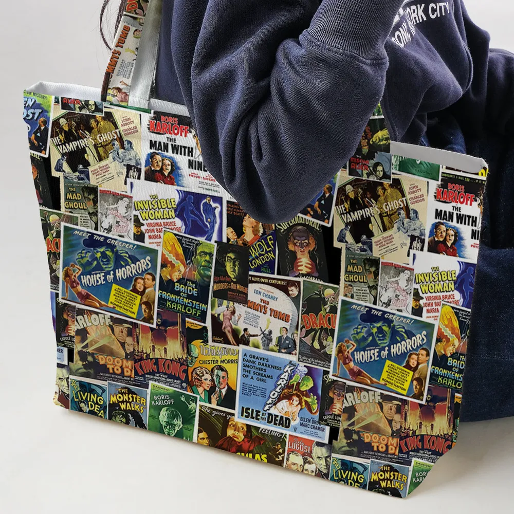 Vintage Horror Large Tote Bag - 2