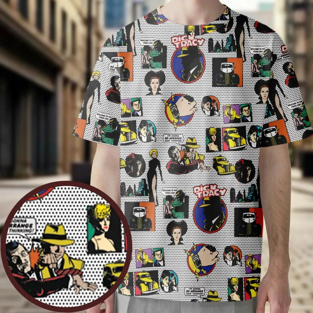 Vintage 90s Dick Tracy All-Over Print Unisex T-Shirt - 3