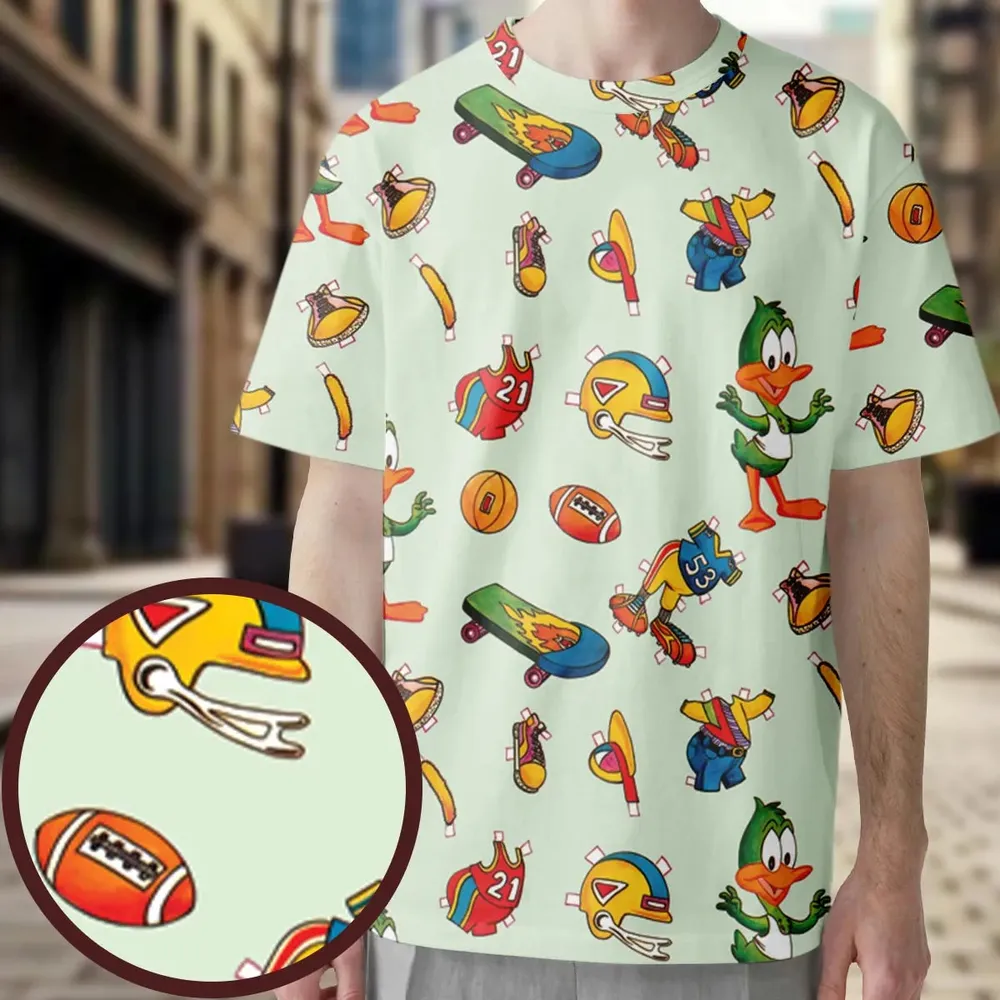 Plucky Duck Tiny Toon Adventures All-Over Print Unisex T-Shirt - 3