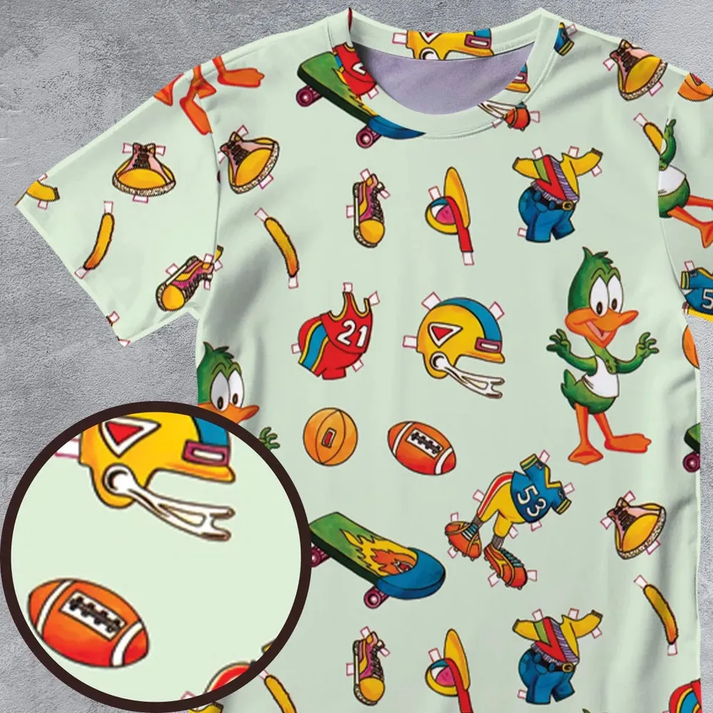 Plucky Duck Tiny Toon Adventures All-Over Print Unisex T-Shirt - 4
