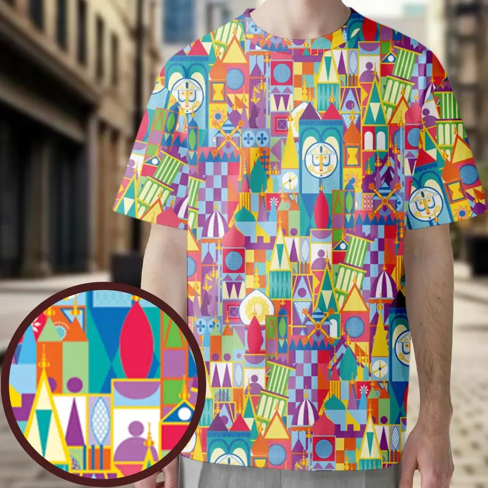 It's a Small World All-Over Print Unisex T-Shirt - 3