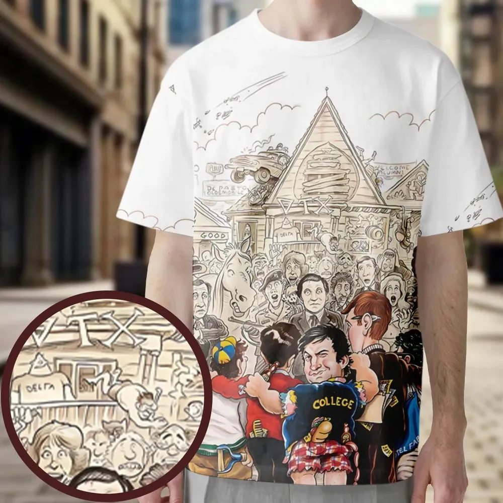 Guess Who's Back? National Lampoon Animal House All-Over Print Unisex T-Shirt - 3