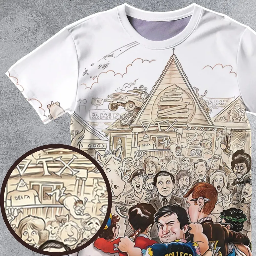 Guess Who's Back? National Lampoon Animal House All-Over Print Unisex T-Shirt - 4