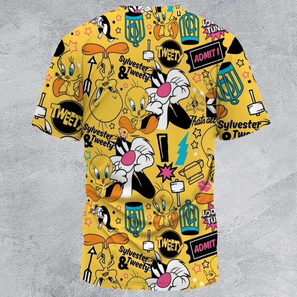 Cartoon Drip Looney Tunes All-Over Print Unisex T-Shirt - 2