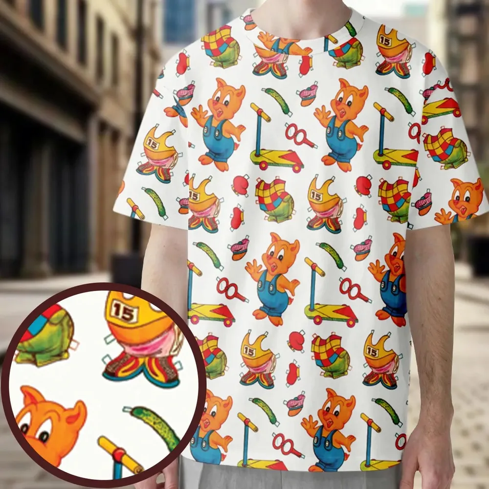Hamton Outfit Looney Tunes All-Over Print Unisex T-Shirt - 3