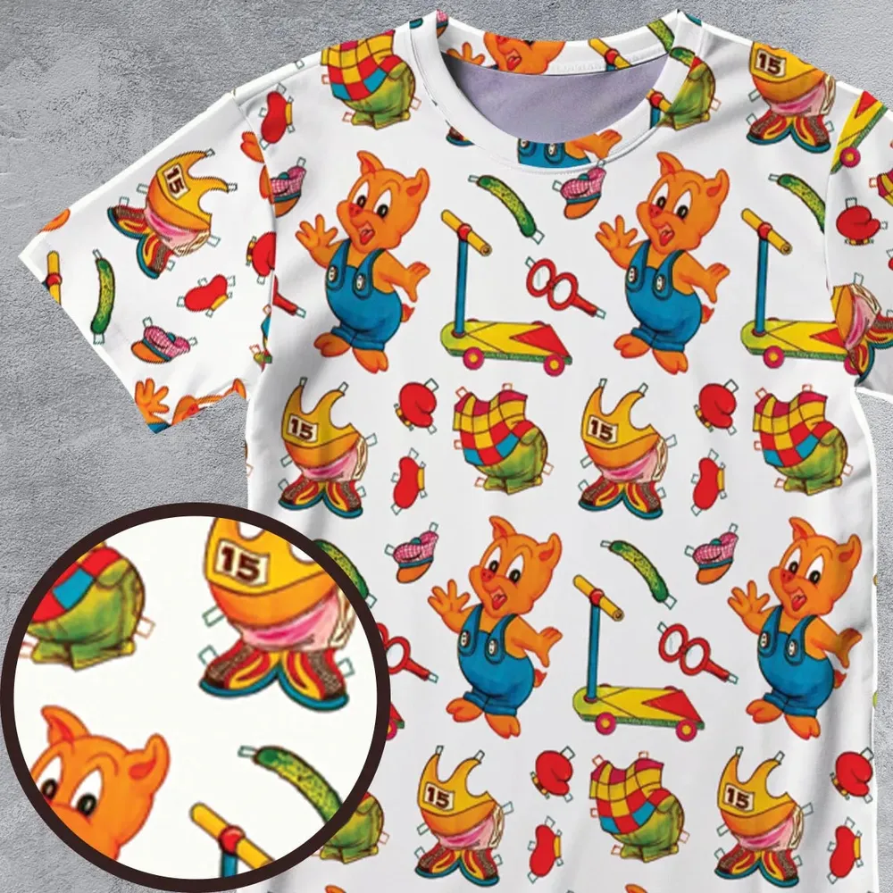 Hamton Outfit Looney Tunes All-Over Print Unisex T-Shirt - 4