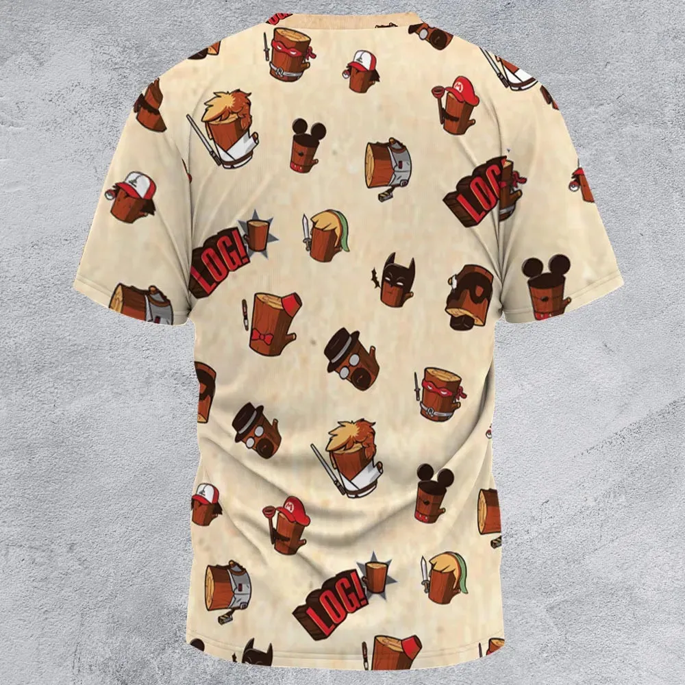 Pop Culture Characters Logs  Ren & Stimpy All-Over Print Unisex T-Shirt - 2