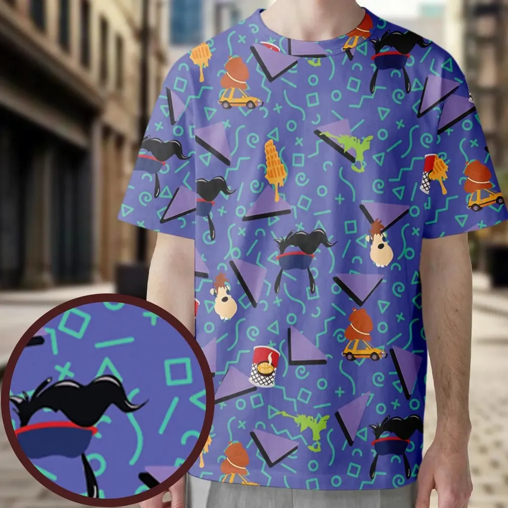 90's Styled Goofy Movie All-Over Print Unisex T-Shirt - 3