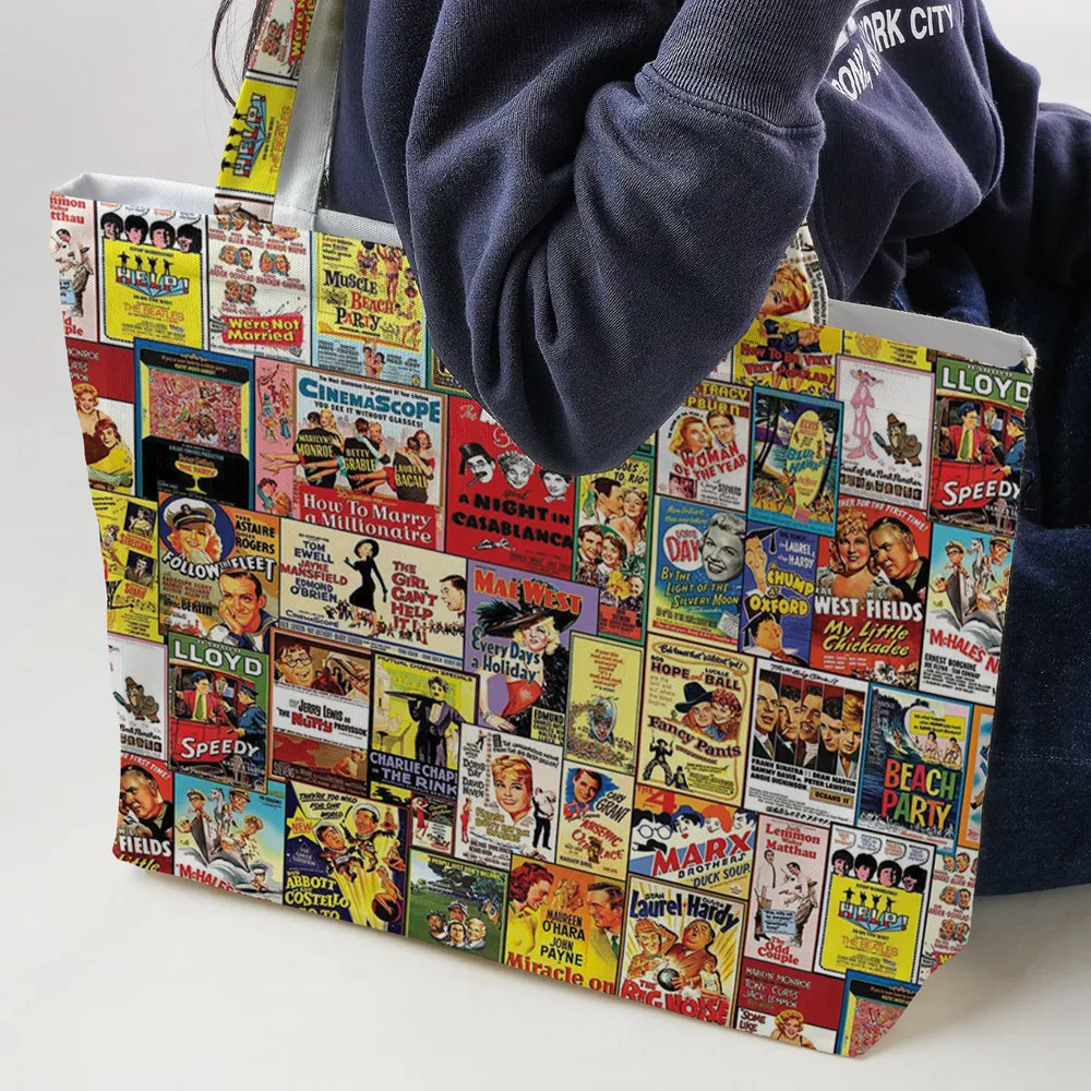 Vintage Comedy Film Posters Large Tote Bag - 2