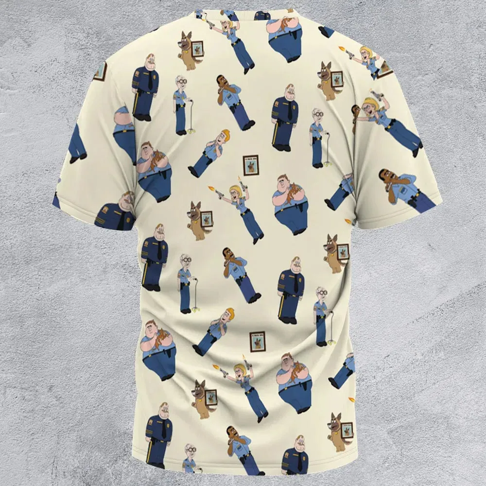 Cop Comedy Paradise Pd All-Over Print Unisex T-Shirt - 2