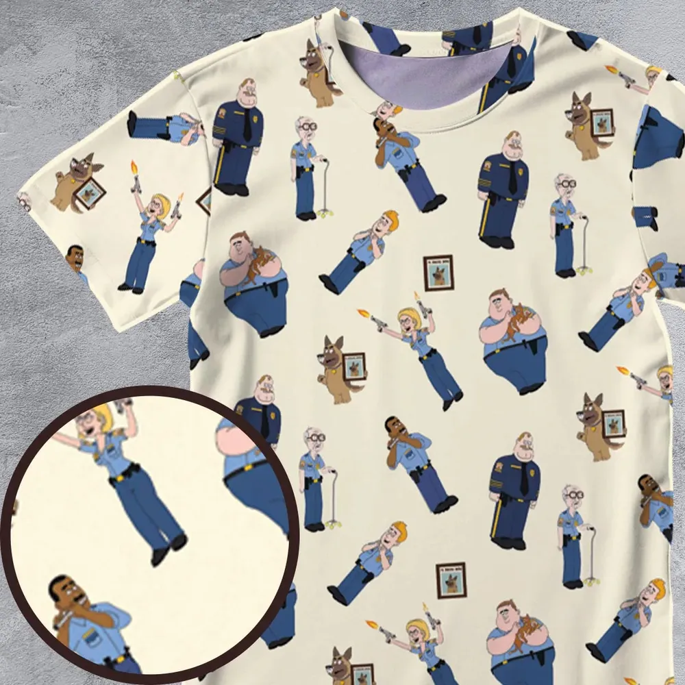 Cop Comedy Paradise Pd All-Over Print Unisex T-Shirt - 4