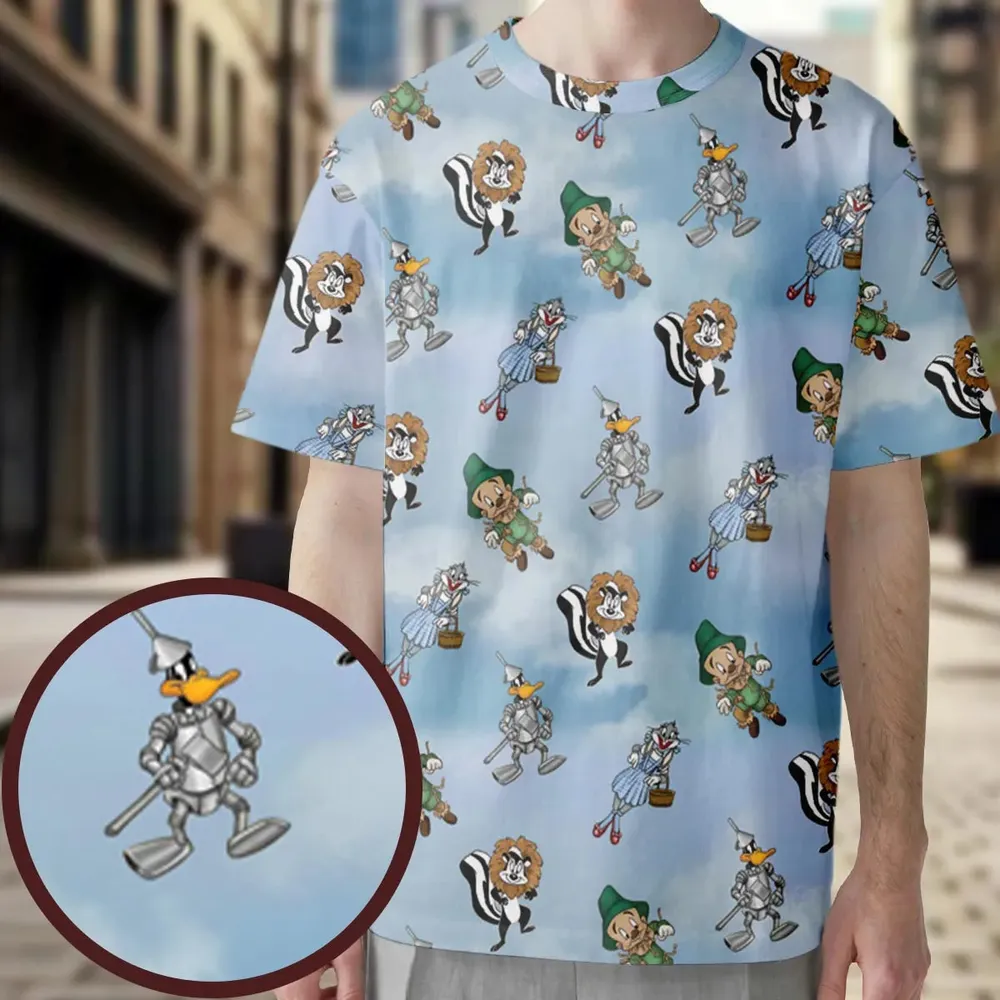 The Wizard Of Draws Looney Tunes All-Over Print Unisex T-Shirt - 3