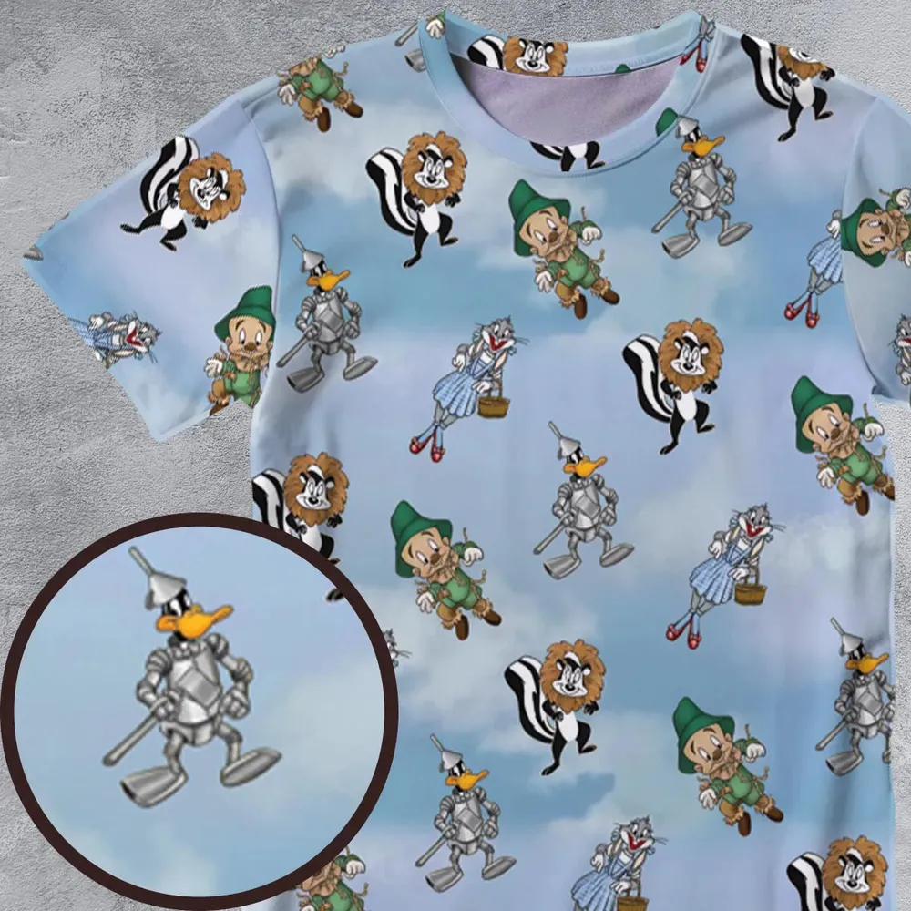 The Wizard Of Draws Looney Tunes All-Over Print Unisex T-Shirt - 4