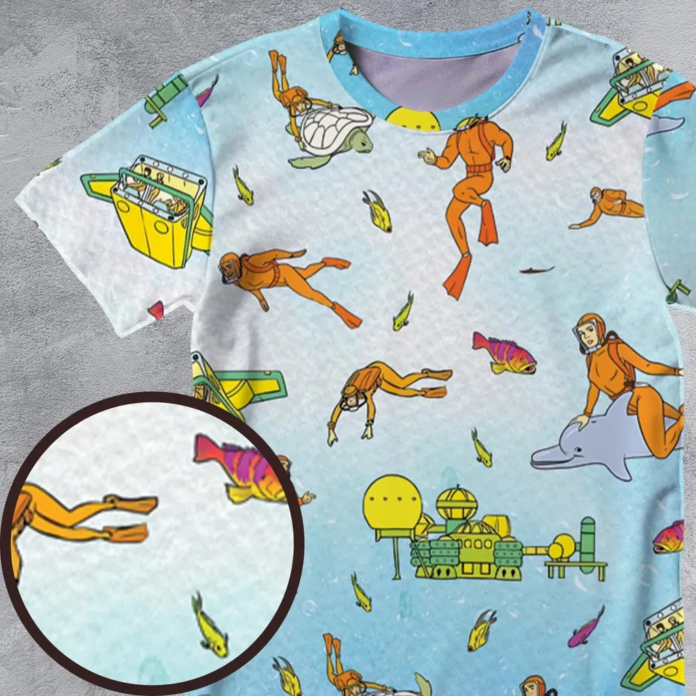 Underwater Sealab 2020 All-Over Print Unisex T-Shirt - 4